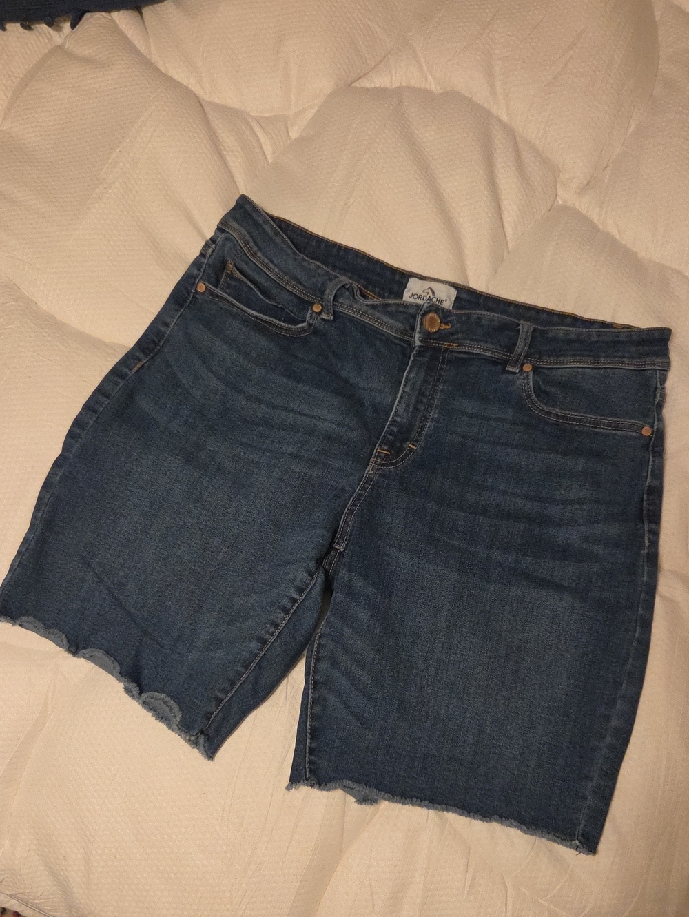 Jordache Mid Wash Blue Denim Bermuda Shorts